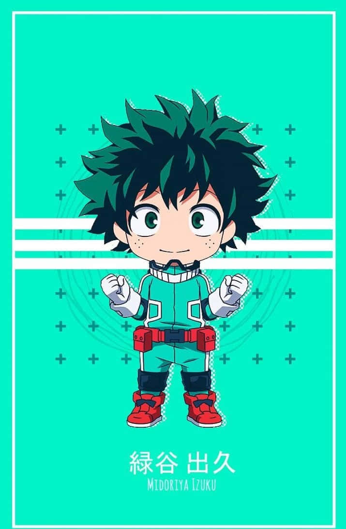 Cute Aesthetic Deku Chibi Art Background