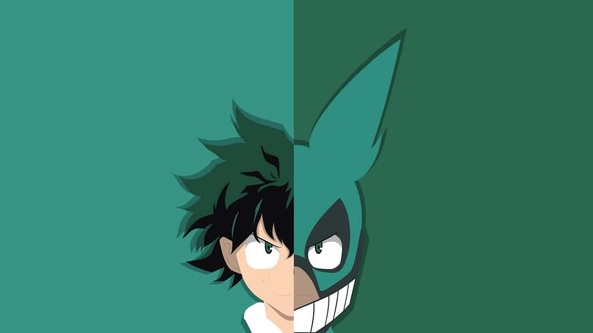 Cute Aesthetic Deku Mask Minimalist Background