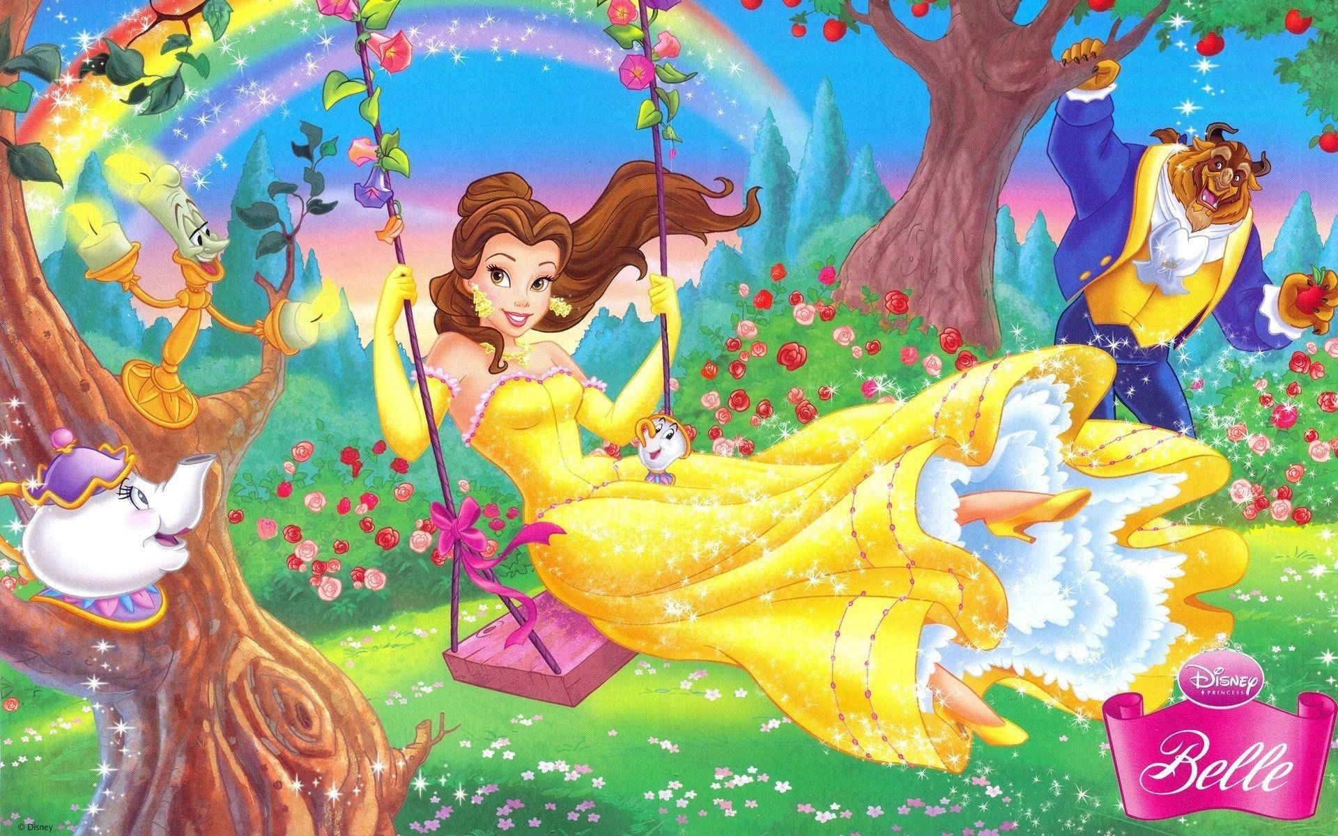 Cute Aesthetic Disney Princess Belle Background