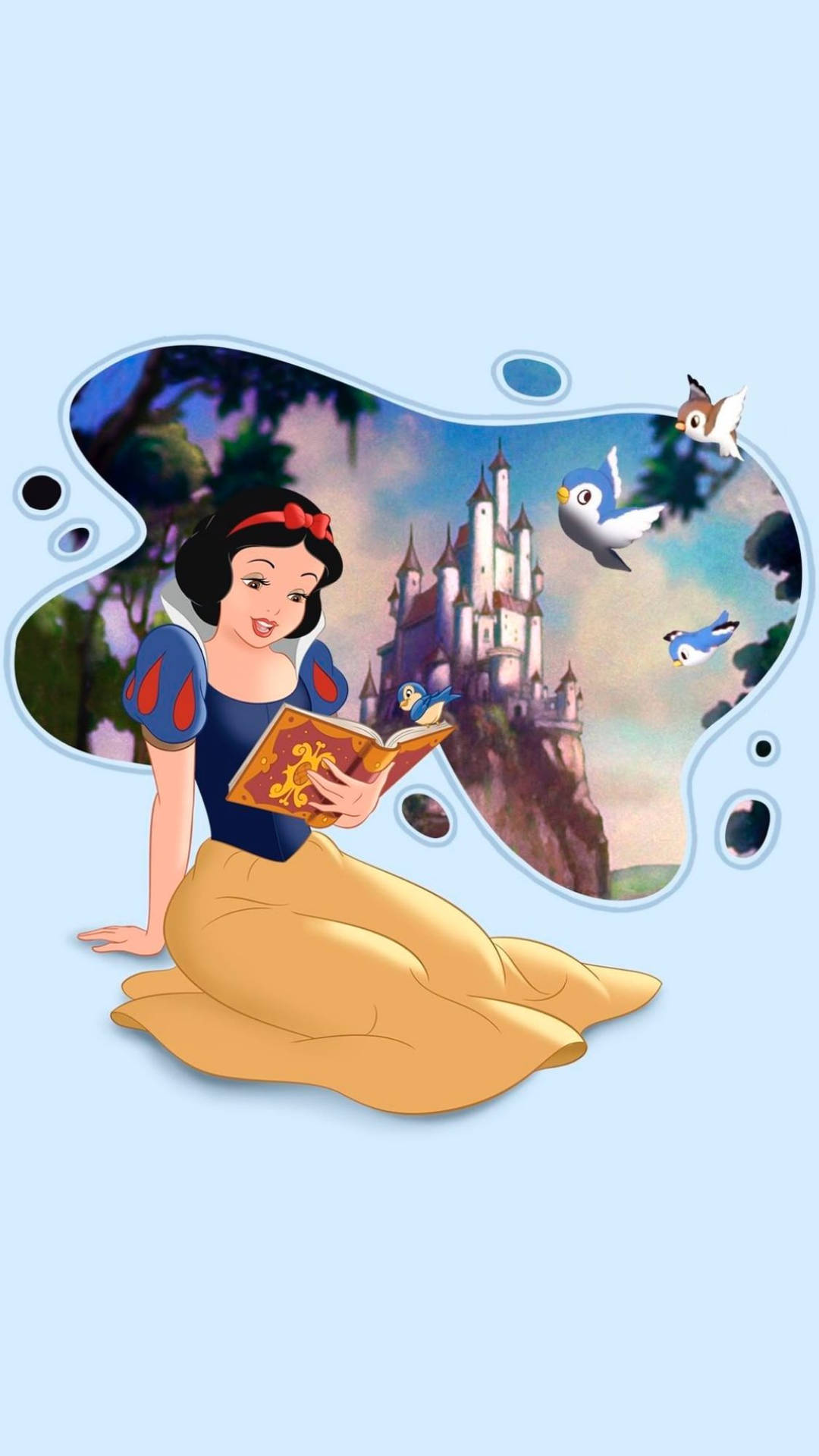 Cute Aesthetic Disney Princess Snow White Castle Background