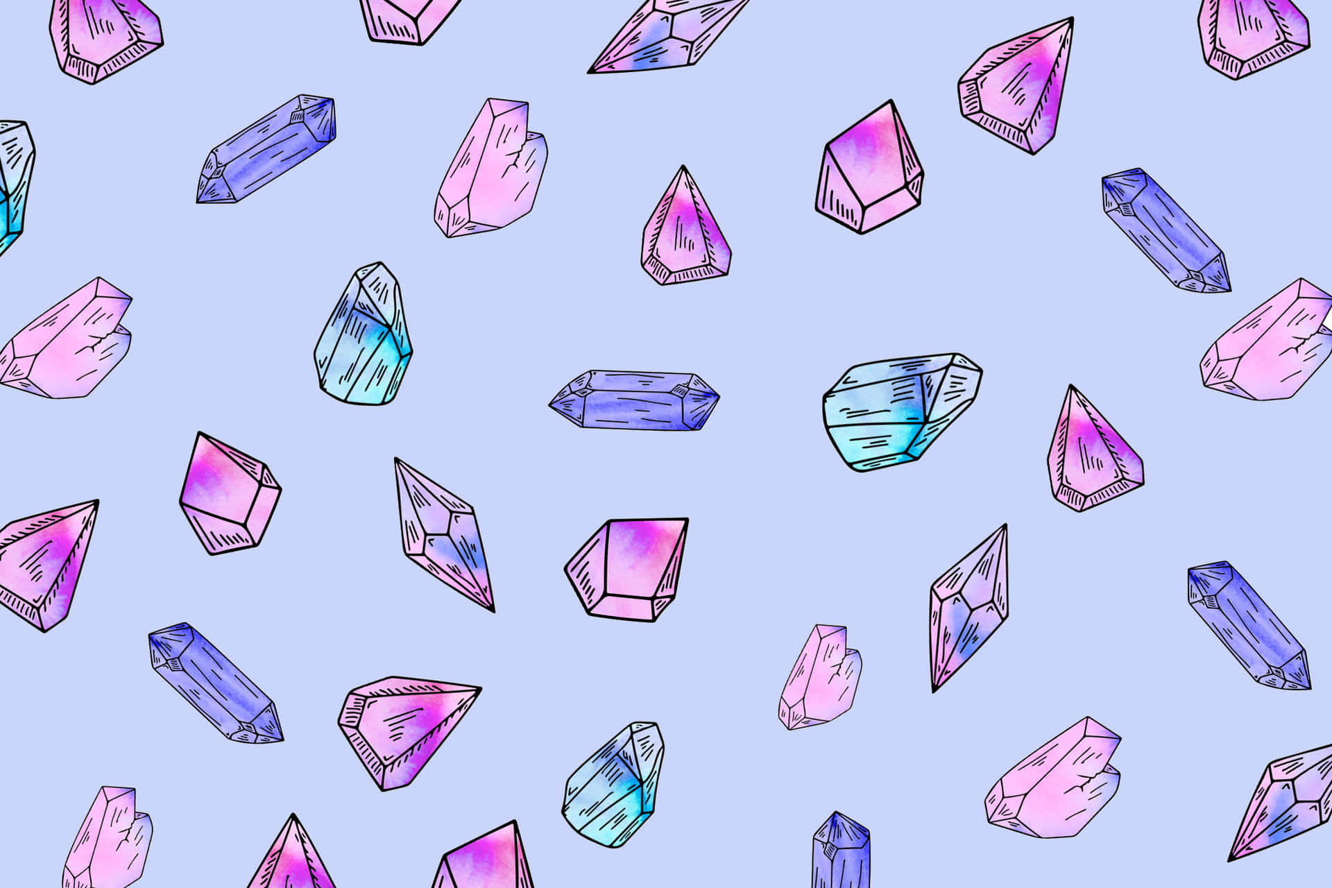 Cute Aesthetic Gemstone Illustration