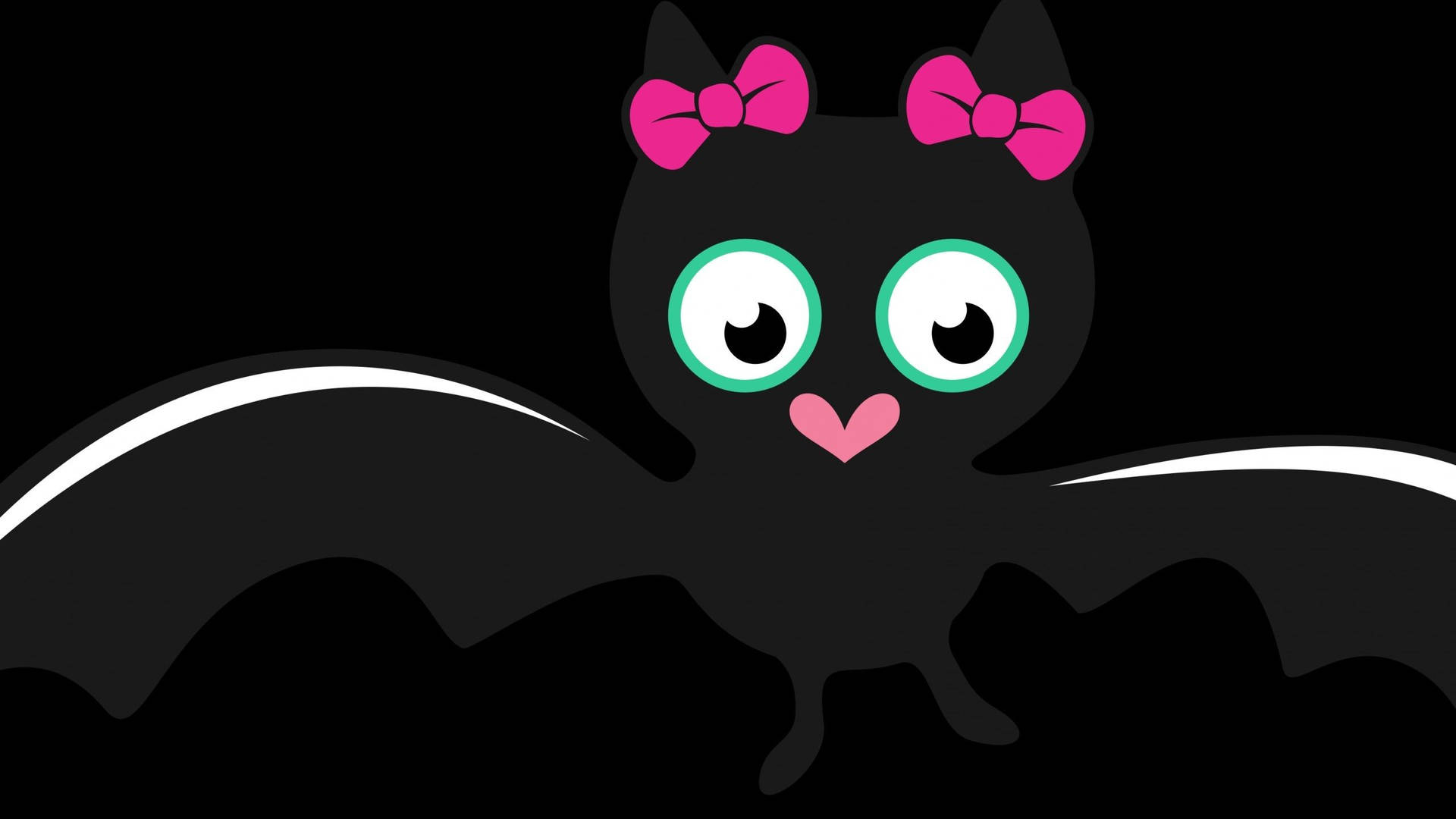 Cute Aesthetic Halloween Cartoon Bat Background