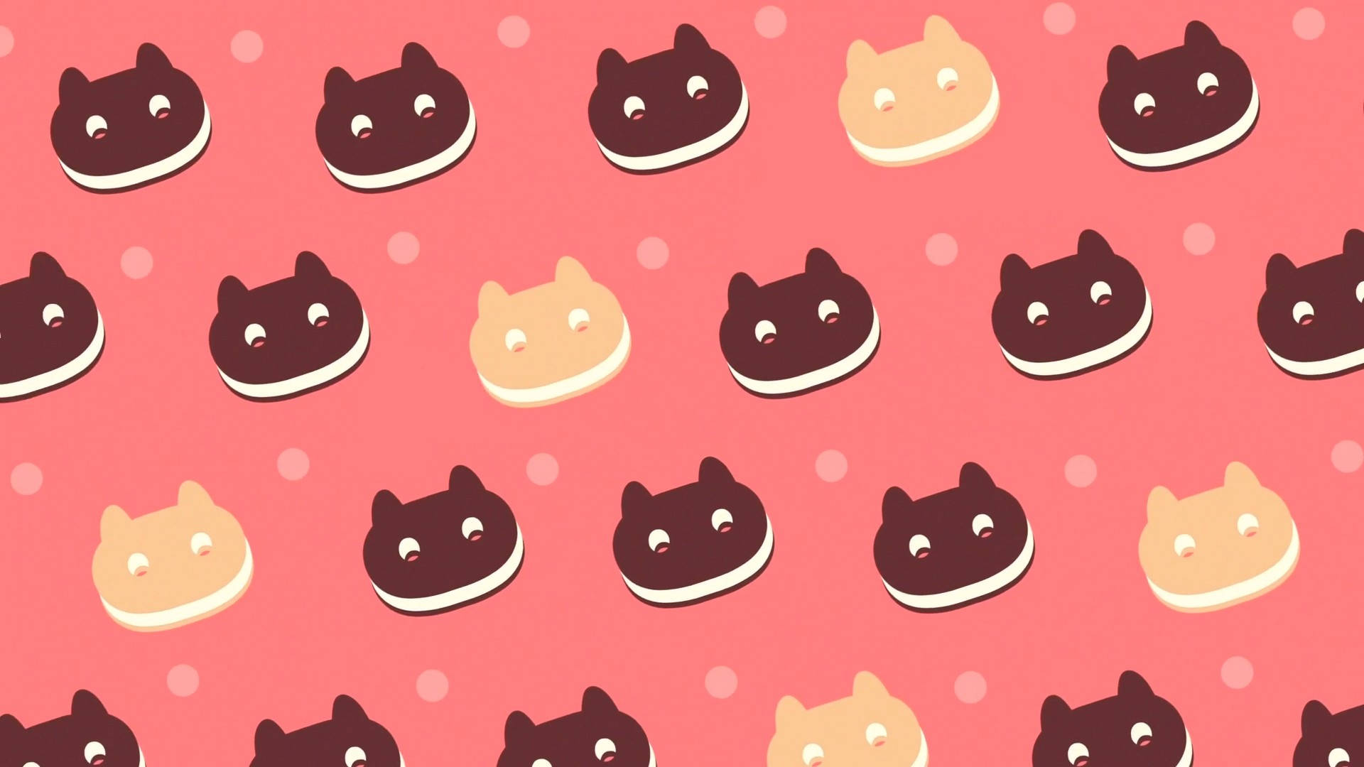 Cute Aesthetic Pc Cookie Cats Background