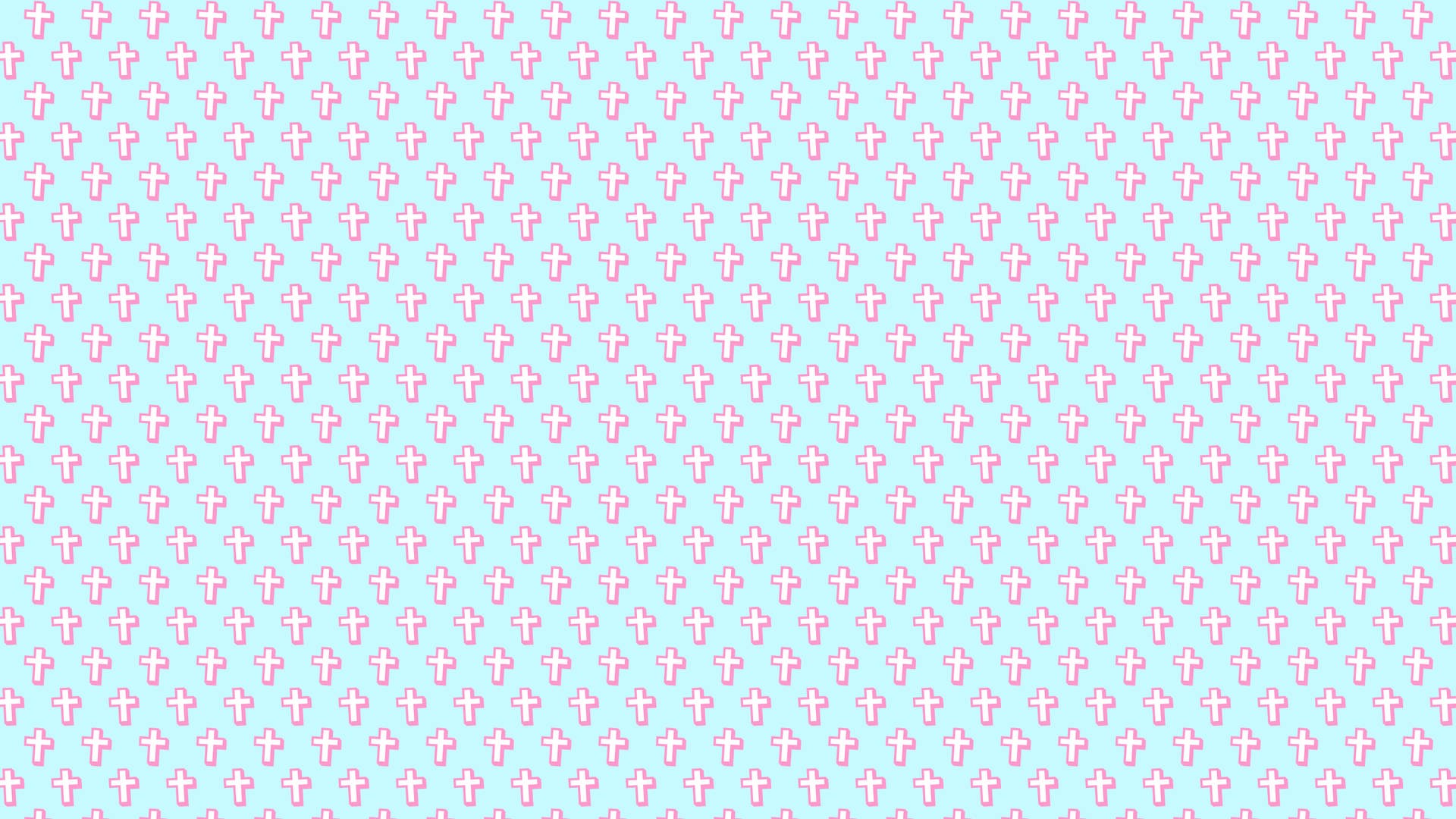 Cute Aesthetic Pc Pattern Of Crosses Background