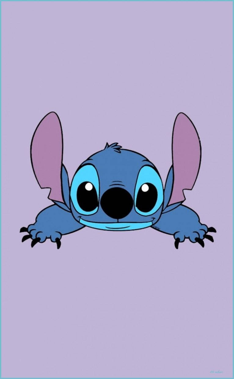 Cute Aesthetic Stitch Blue Koala Alien Background