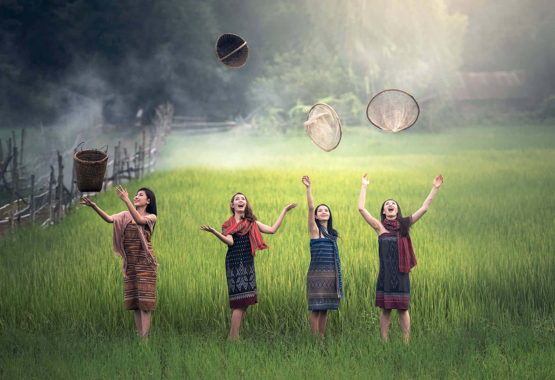 Cute Aesthetic Teenage Countryside Vietnamese Background