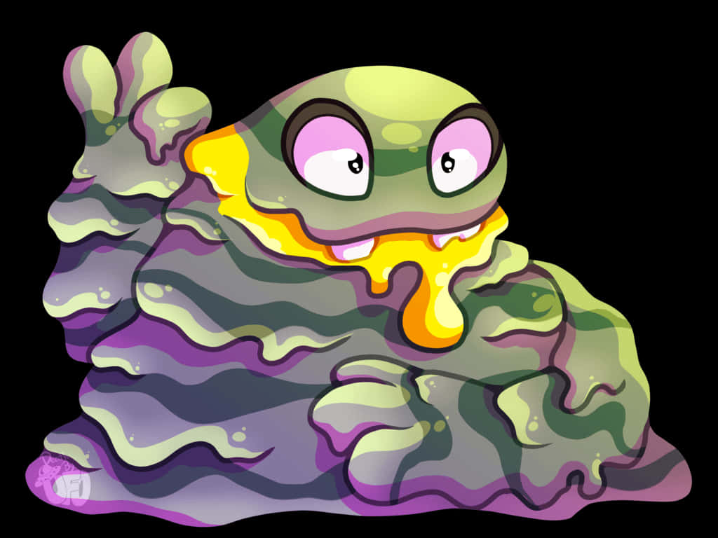 Cute Alolan Grimer Desktop