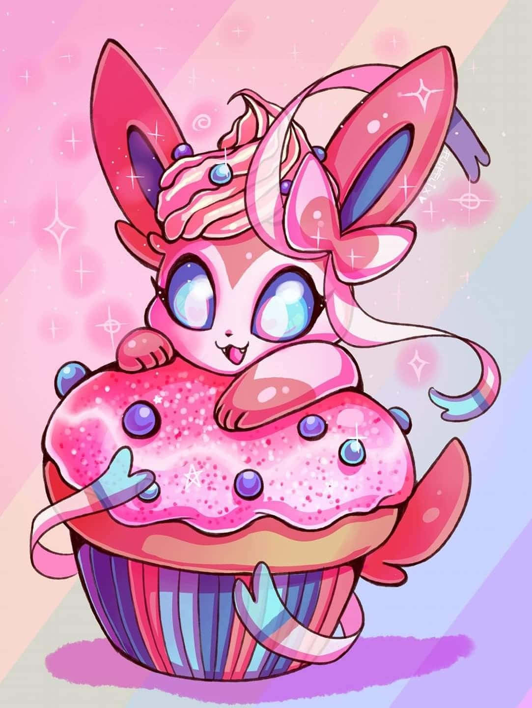 Cute And Adorable Sylveon Background