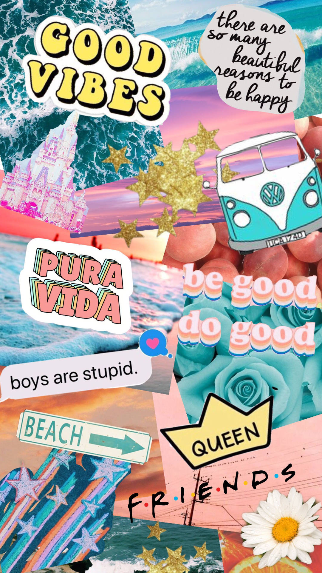 Cute And Colorful Fancy Collage