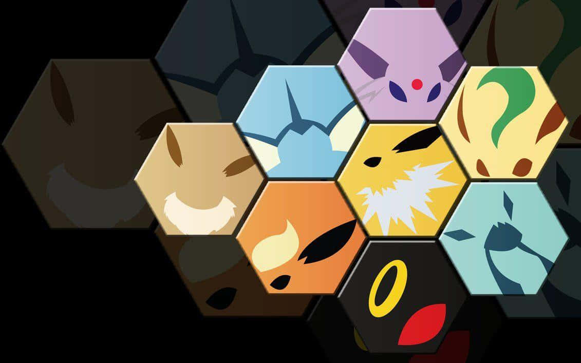 Cute And Cuddly Eevee From Pokemon Background