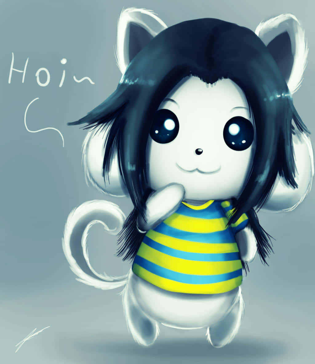Cute And Cuddly Temmie From Undertale Background