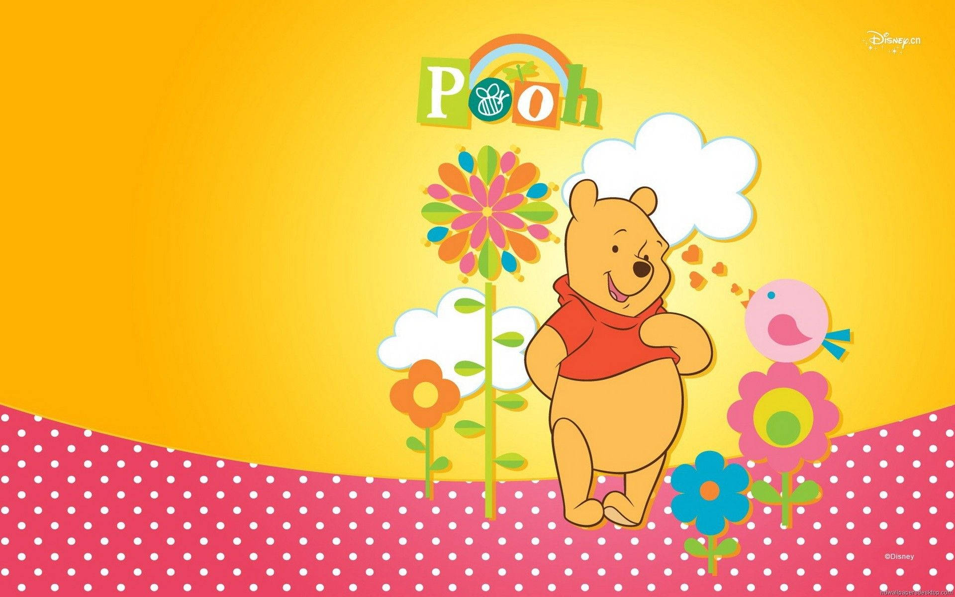 Cute And Friendly Winnie The Pooh Bear Background