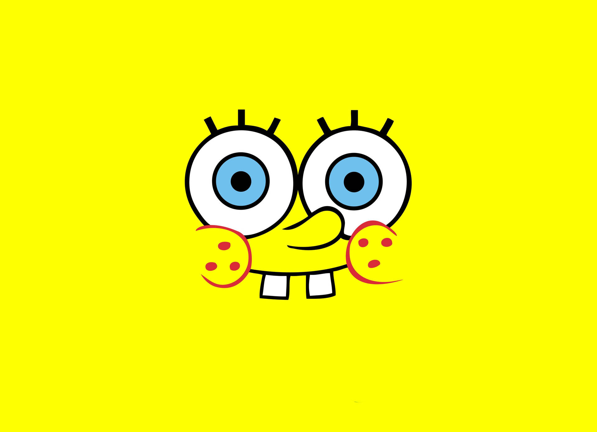 Cute And Funny Spongebob Face Background
