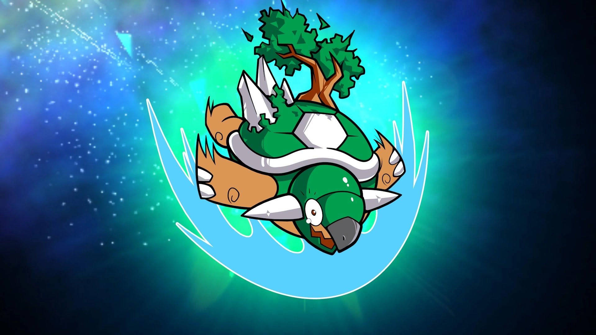 Cute And Funny Torterra Space Background