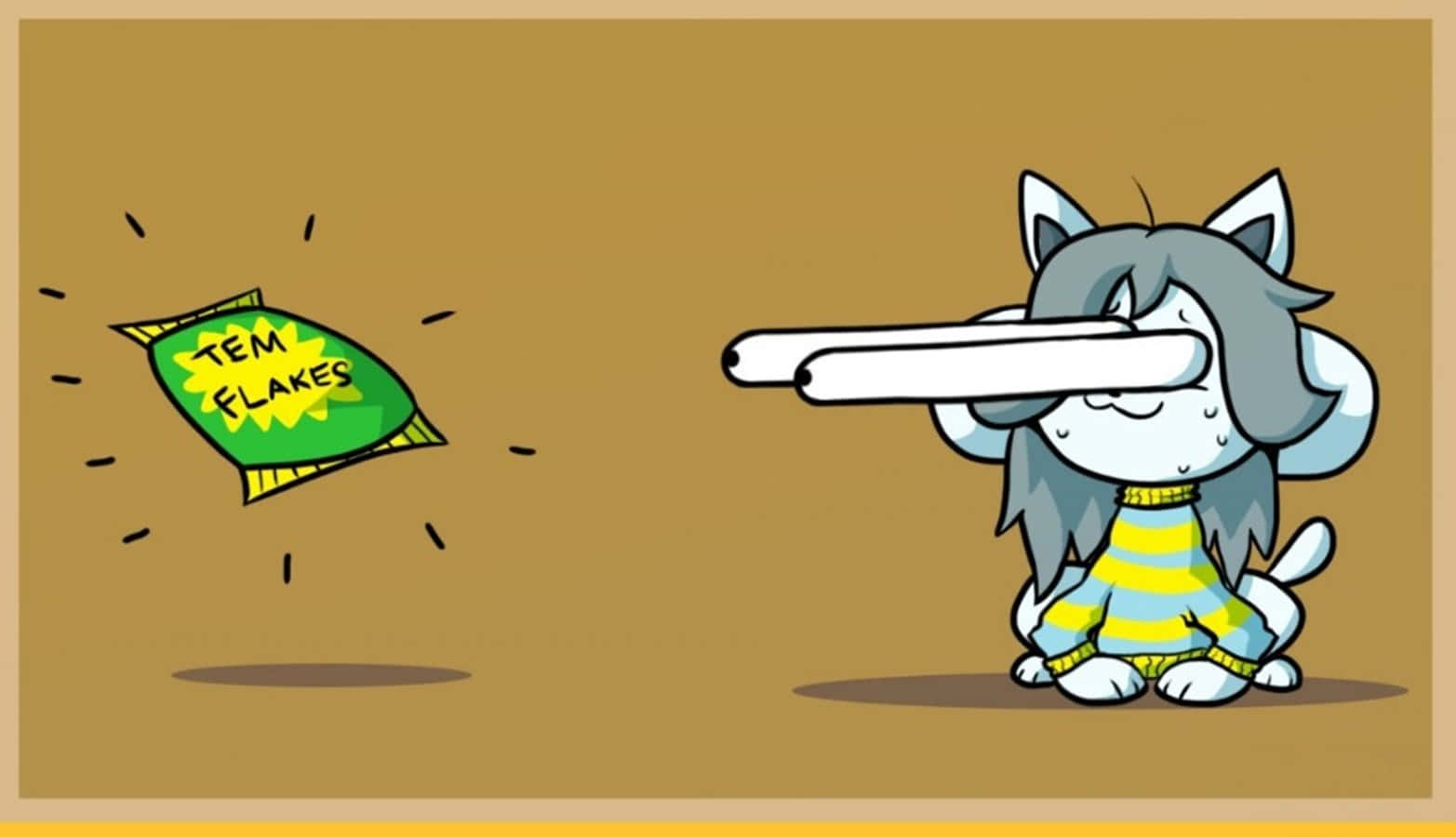 Cute And Fuzzy Temmie From Undertale Background