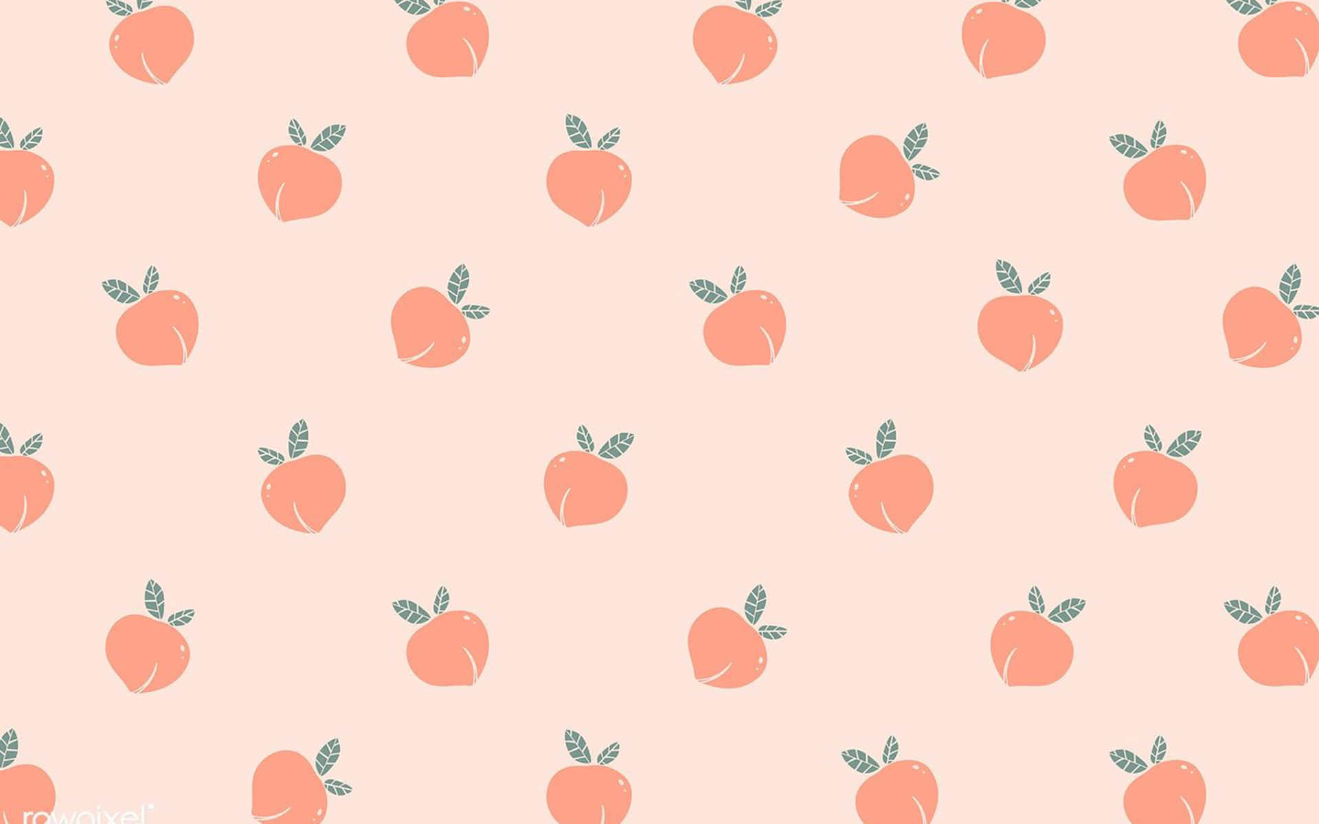 Cute And Juicy Peach Perfect For Snacking! Background