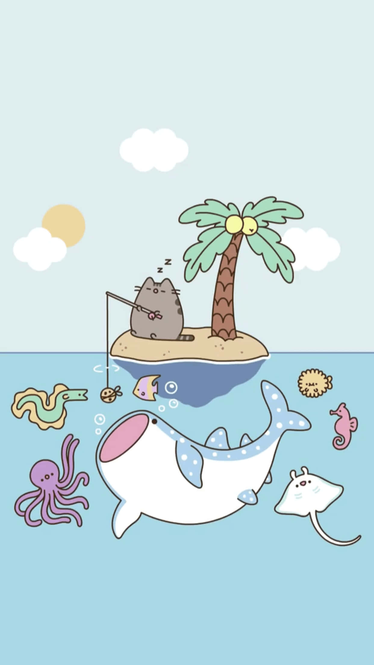 Cute And Kawaii Pusheen Background
