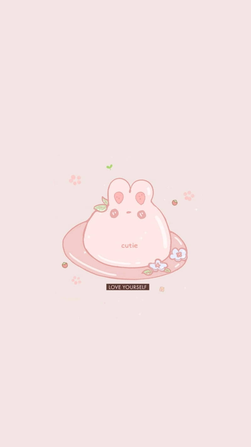 Cute And Pink Boba Bunny Background