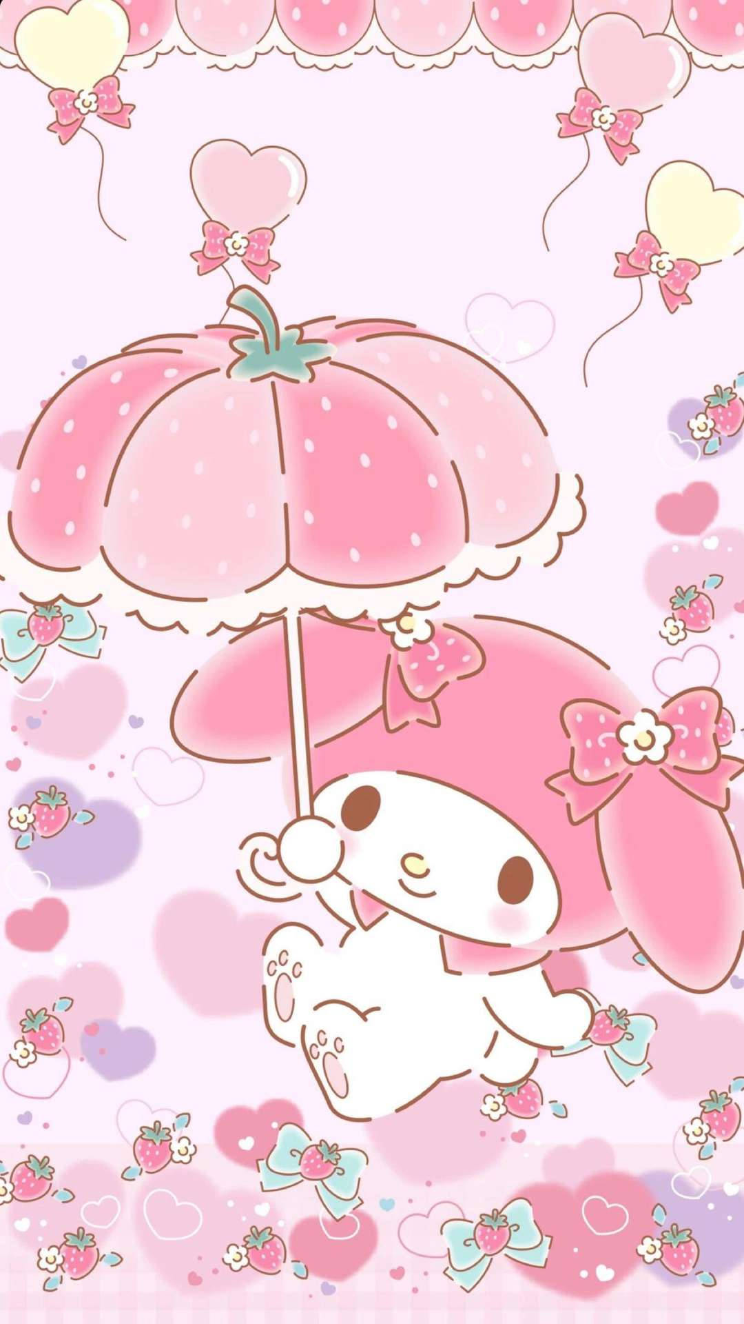 Cute And Pink My Melody Backdrop Background