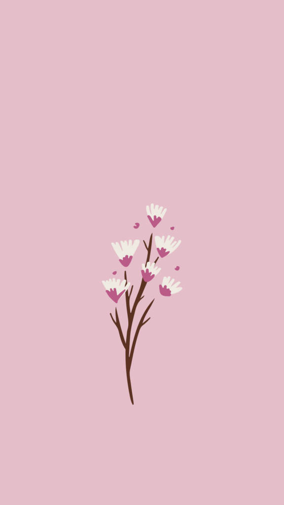 Cute And Pink Wildflower Backdrop Background