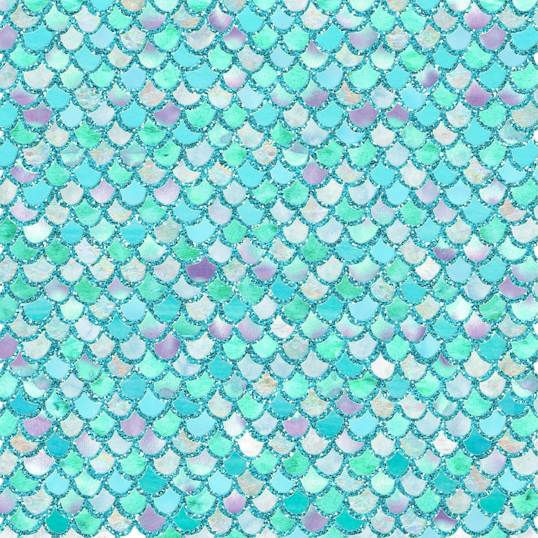 Cute And Sparkly Mermaid Glitters Background