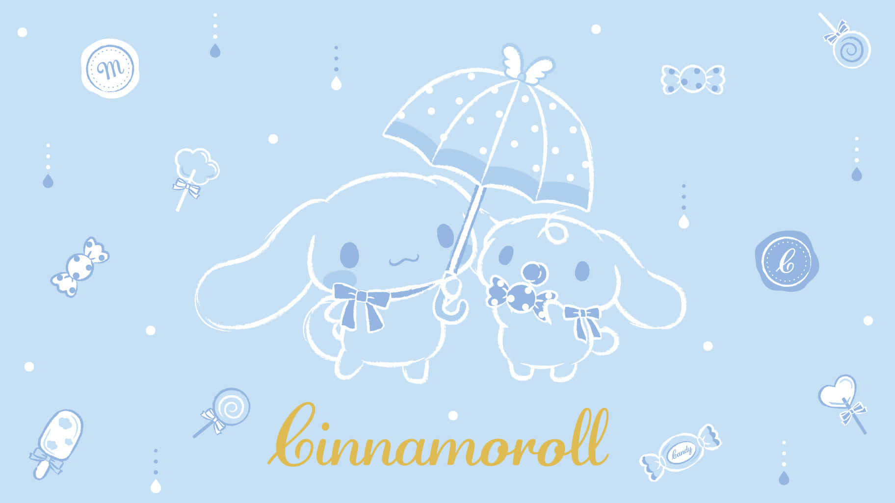 Cute And Sweet - Experience The Charm Of Cinnamoroll On The Latest Laptop Background