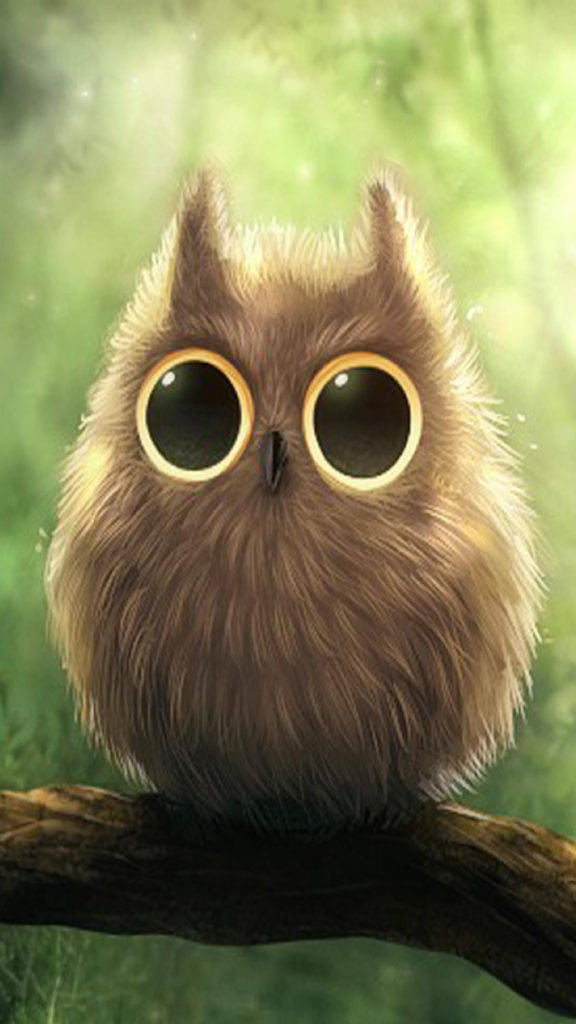 Cute Android Fluffy Owl Background