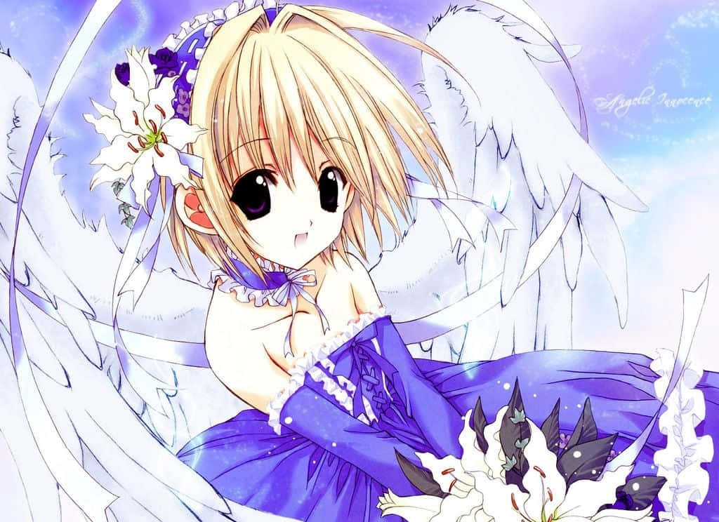Cute Angels 1024 X 744 Background