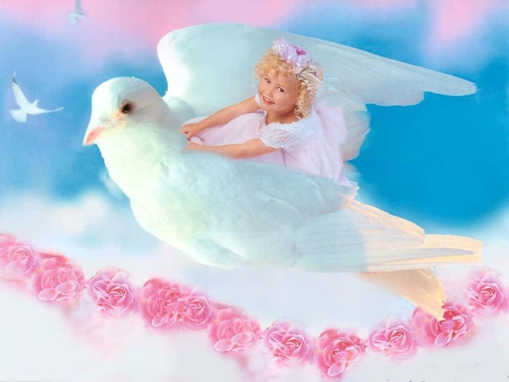 Cute Angels 1024 X 768 Background