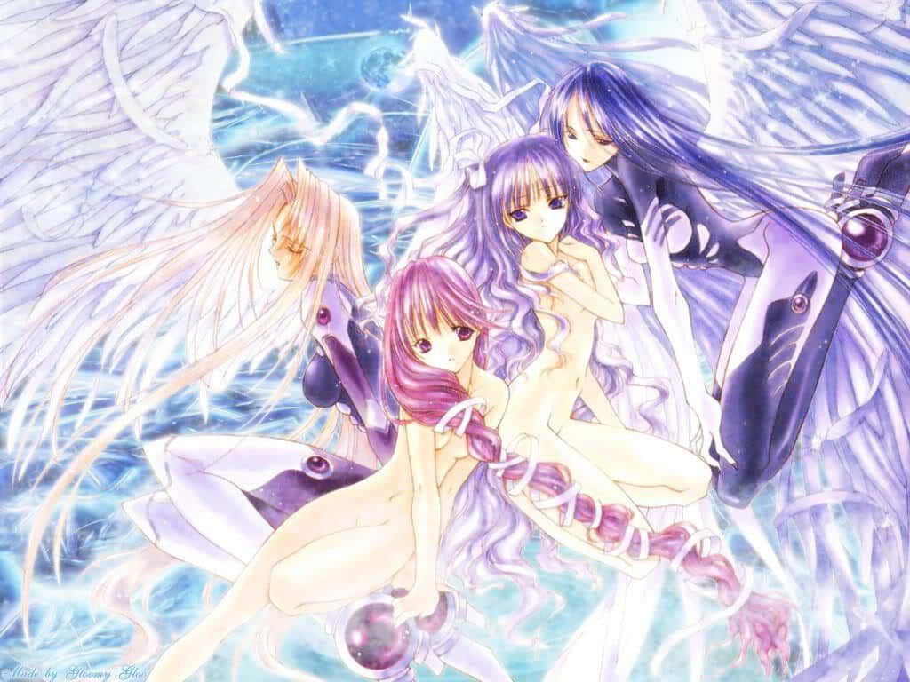 Cute Angels 1024 X 768 Background