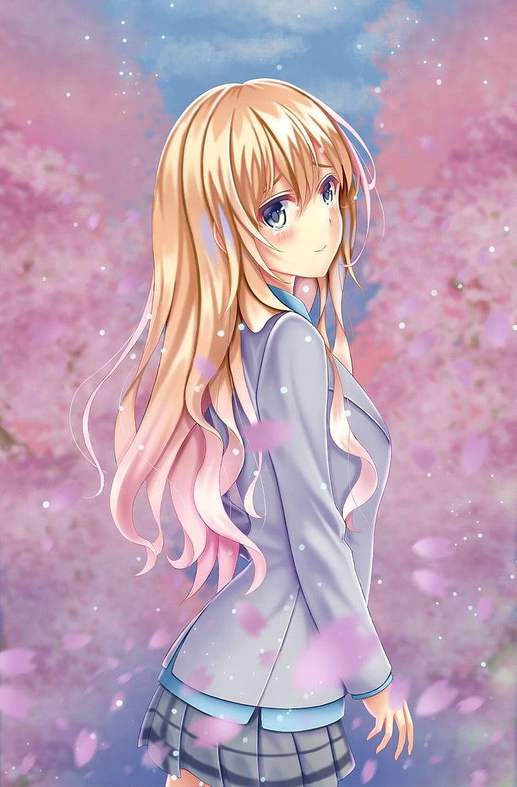 Cute Anime Characters Your Lie In April Background