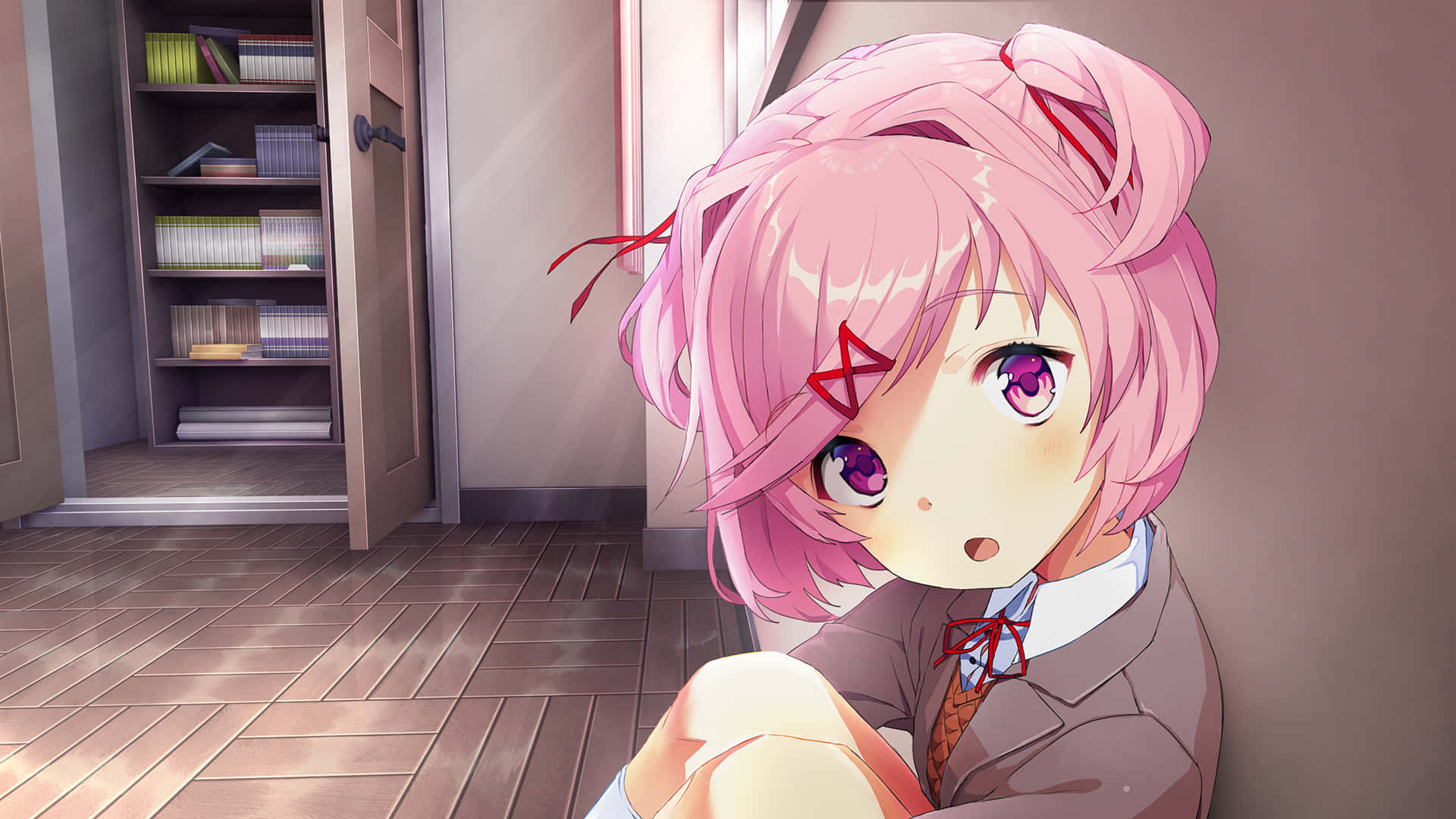 Cute Anime Girl Natsuki Ddlc Background