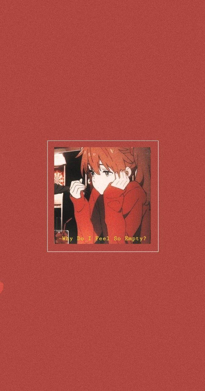 Cute Anime Pfp Red Girl Background