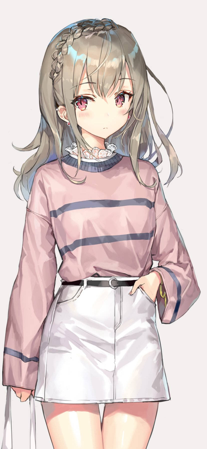 Cute Anime Pfp Stylish Girl Background