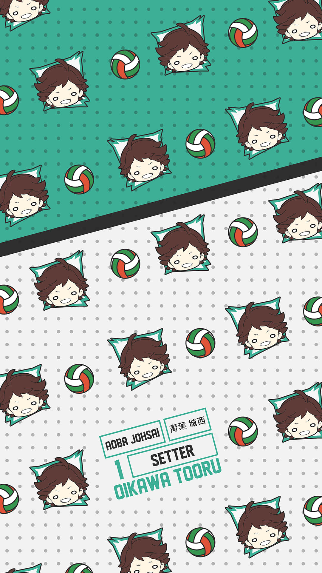 Cute Aoba Johsai Aeshteic Oikawa Pattern Background