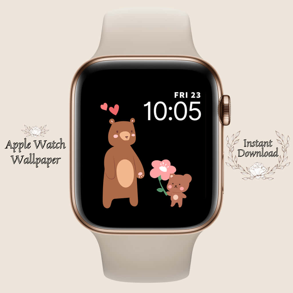 Cute Apple Watch Face Bear Background