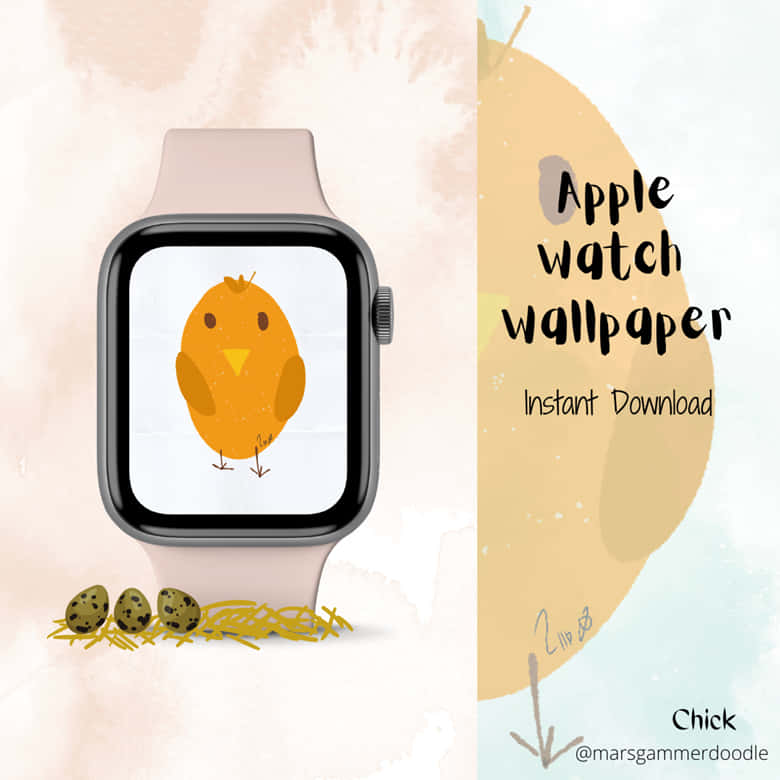 Cute Apple Watch Face Chick Background