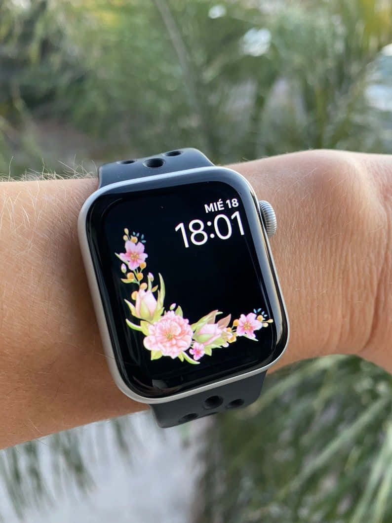 Cute Apple Watch Face Floral Background