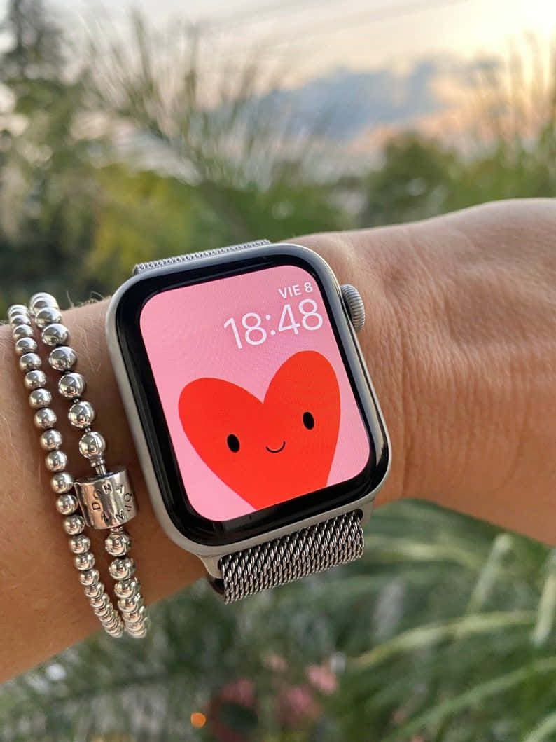 Cute Apple Watch Face Heart Background