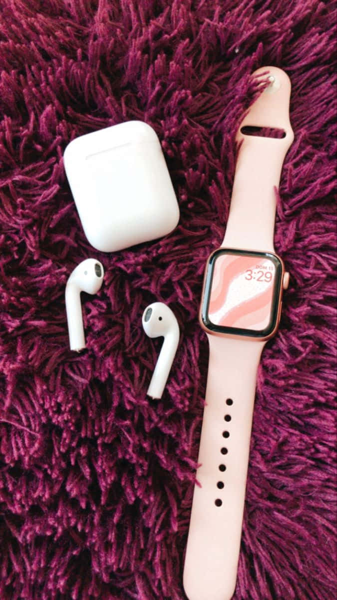 Cute Apple Watch Face Pink Background