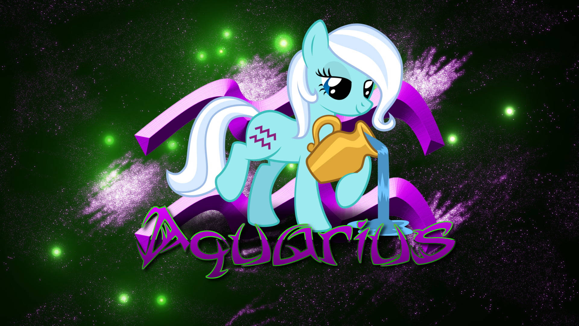 Cute Aquarius Pony Background