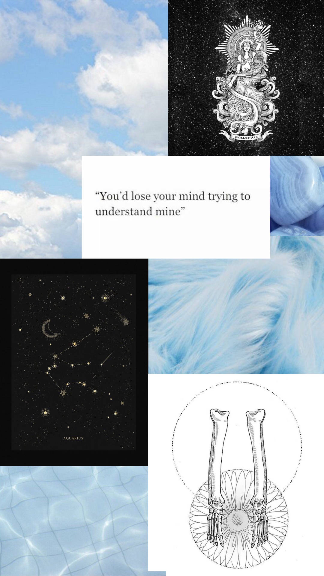 Cute Aquarius Quote Background