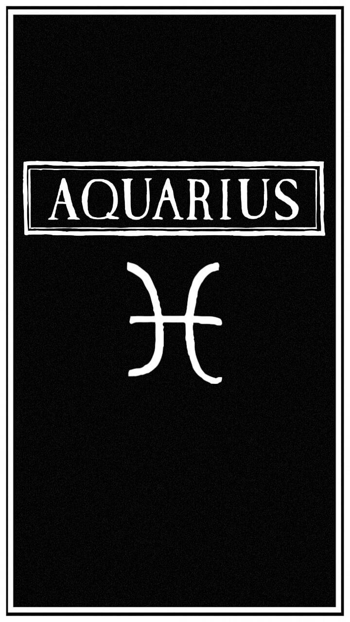 Cute Aquarius Symbol Background