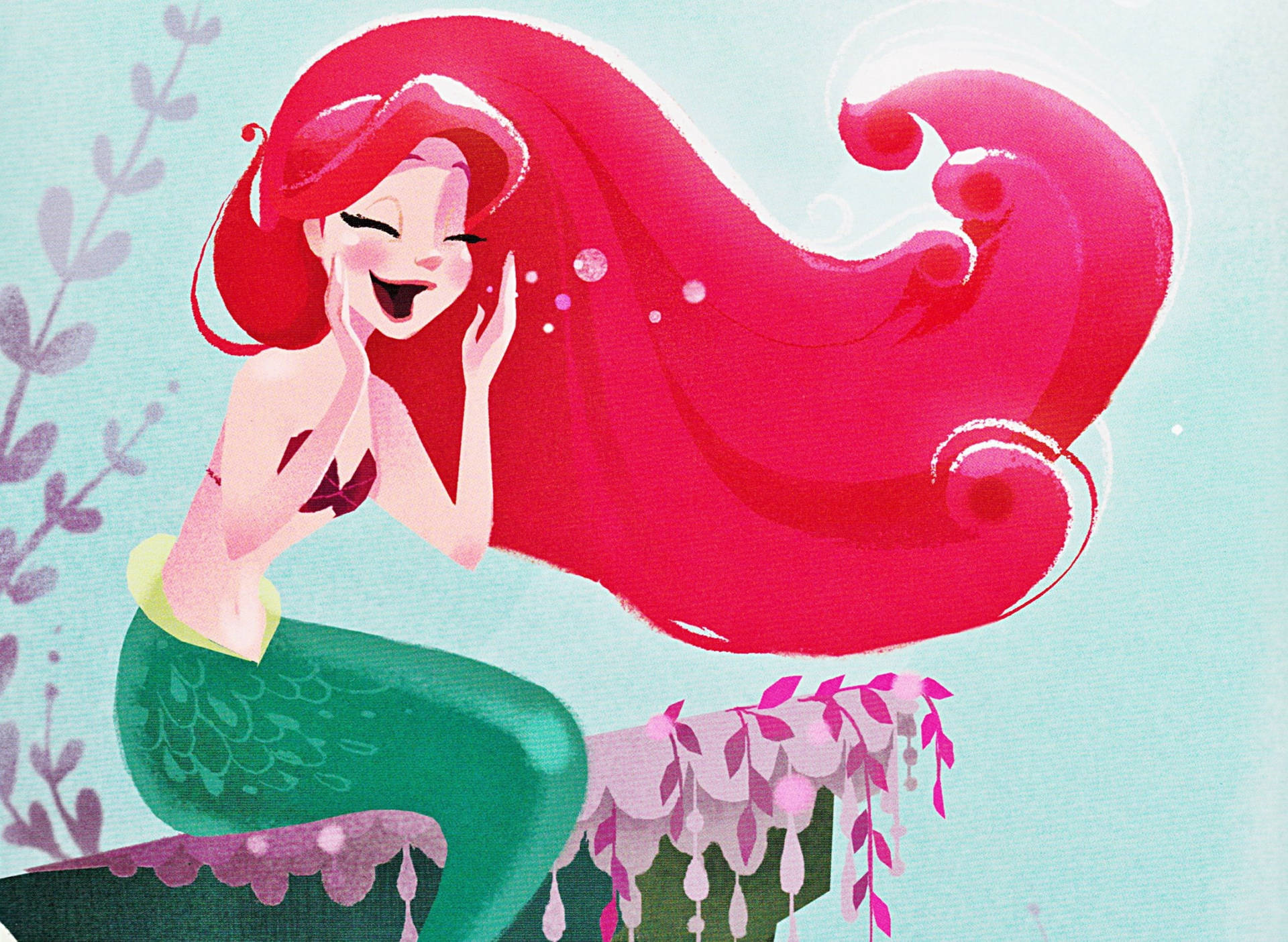 Cute Ariel Fanart Background