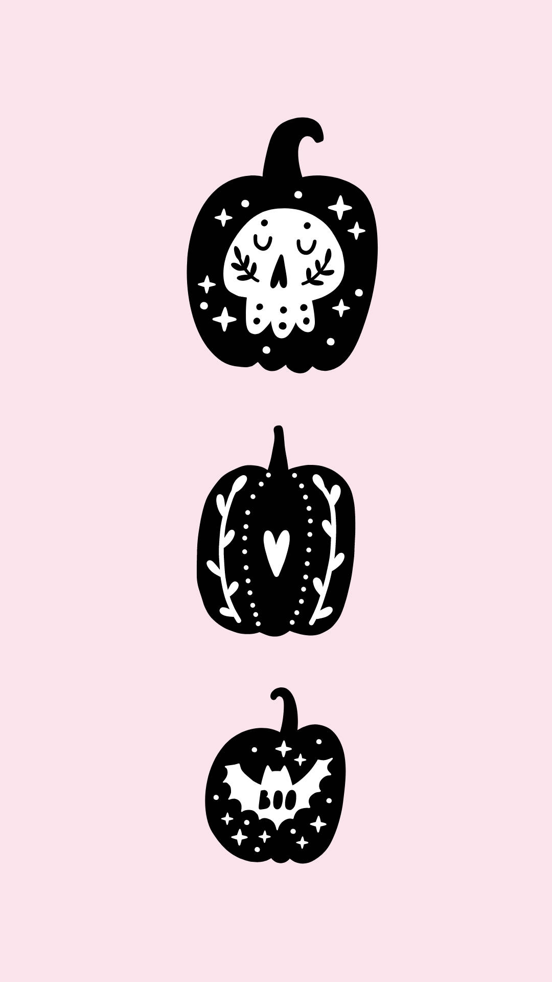Cute Art Pumpkin Halloween Phone Background