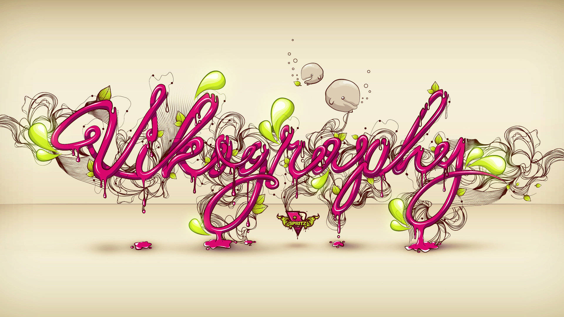 Cute Artistic Typography Background