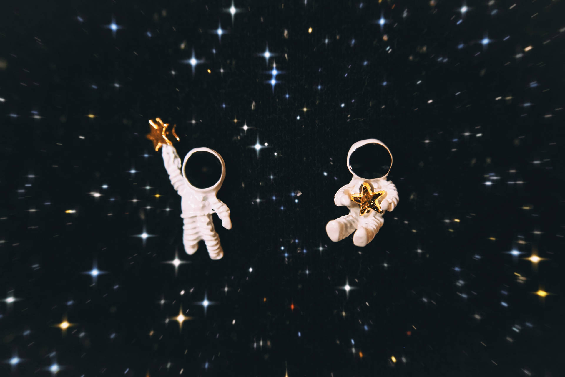 Cute Astronaut In Space Background