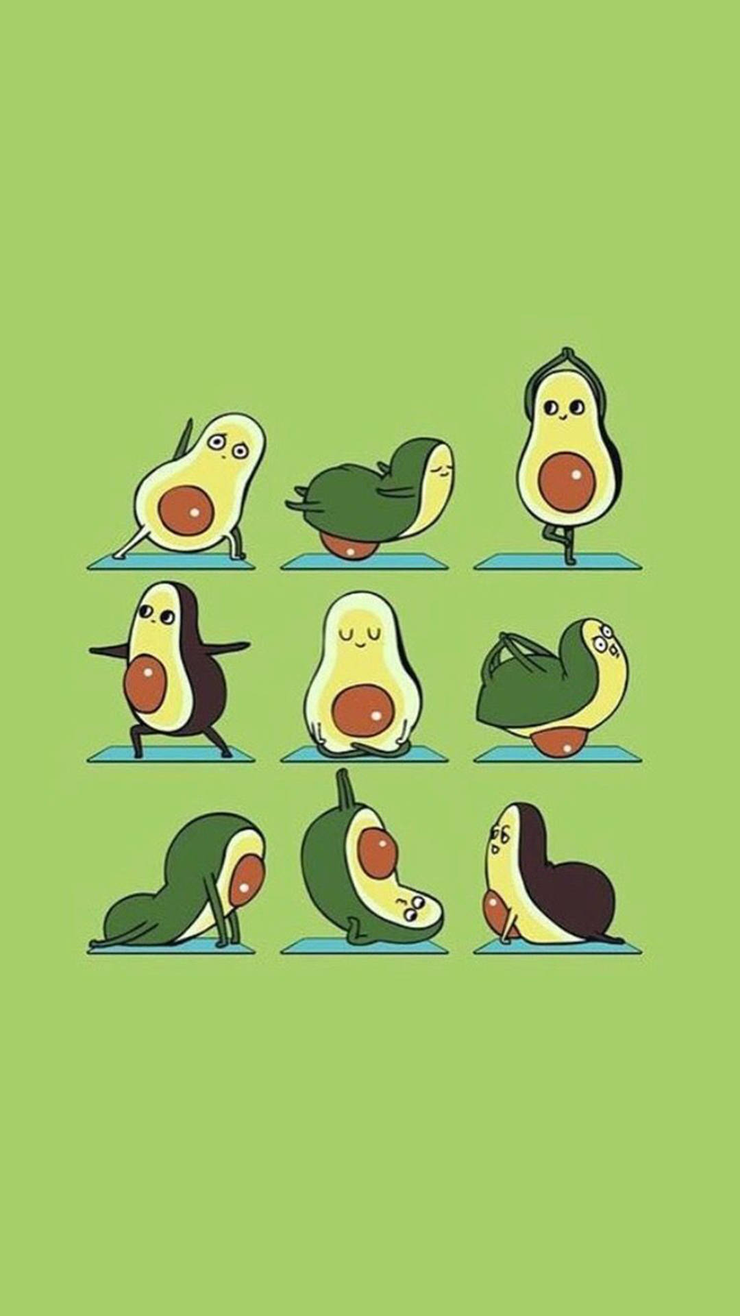 Cute Avocado Exercises Background