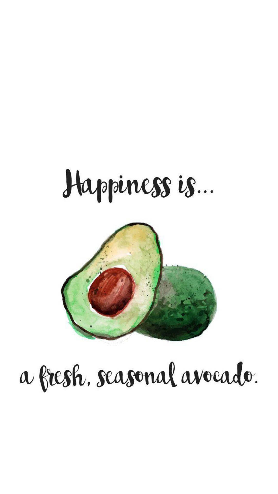 Cute Avocado Happiness Background