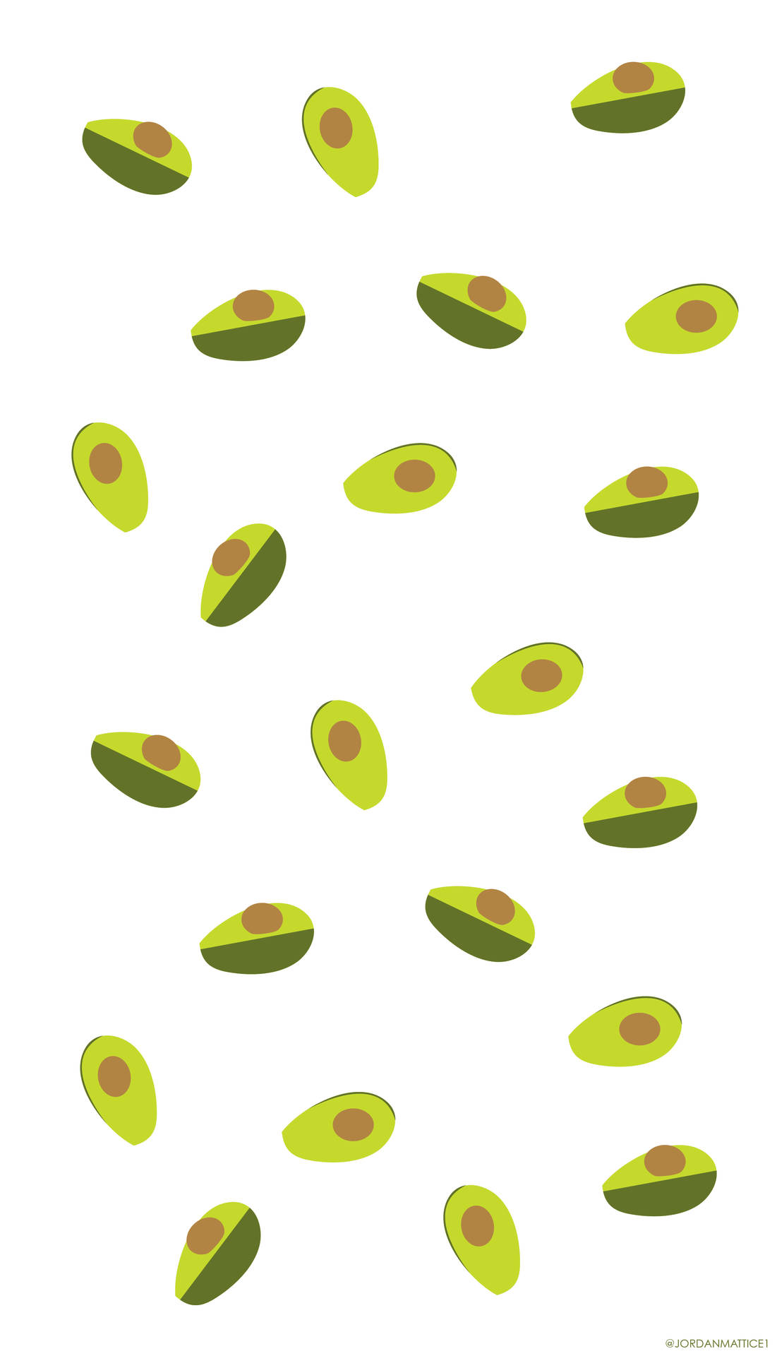 Cute Avocado Simple Icons Background